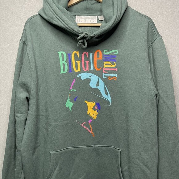 The Notorious B.I.G. Biggie Smalls Hoodie XL Green Multicolor Graphic - Picture 2 of 6